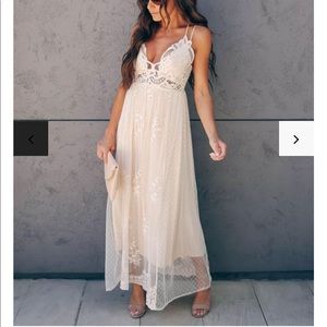 Vici Nude Maxi Bralette Dress